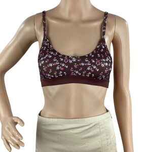 Intimately Free People Good Lookin Tank Bra Cocoa Combo Floral XS
